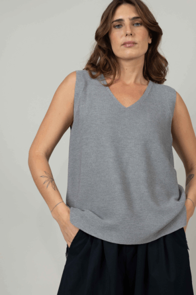 Alternative view of סריג Sabine - אפור בהיר