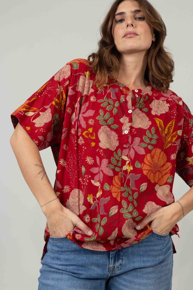 חולצת אלמנט - Fiori Rossi