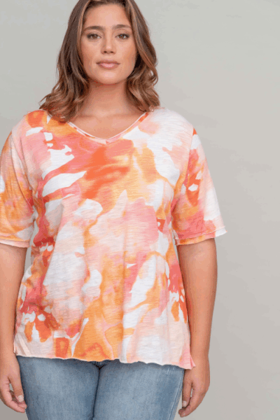 Alternative view of חולצת קאט - כתום