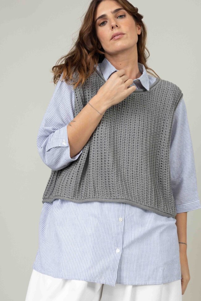 Alternative view of סריג Caramel - אפור