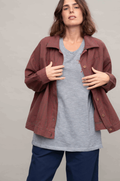 Alternative view of ז'קט Lucas - משבצות אדום