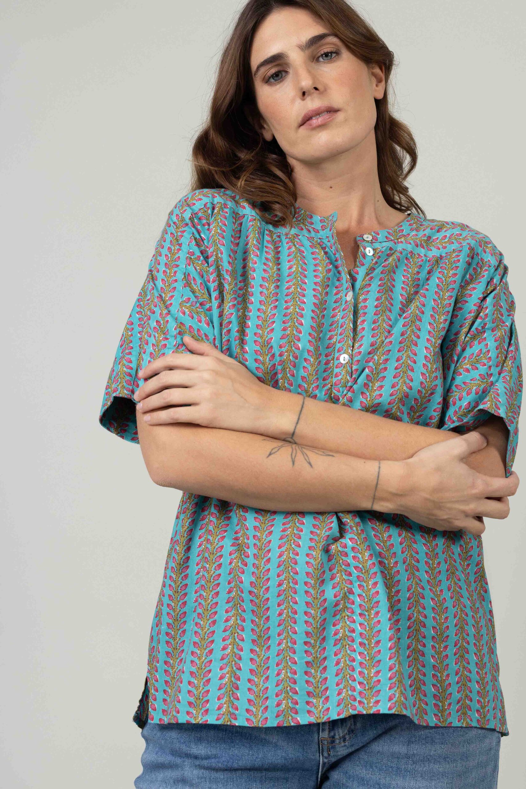 חולצת אלמנט - Tulip Azzurro