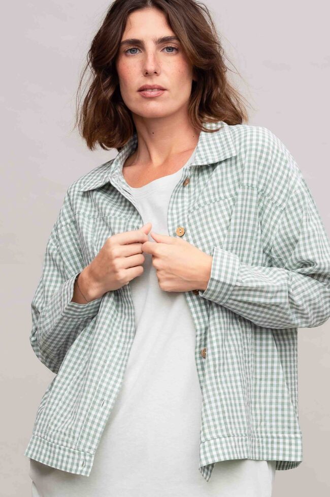 ז'קט Lucas - משבצות ירוק