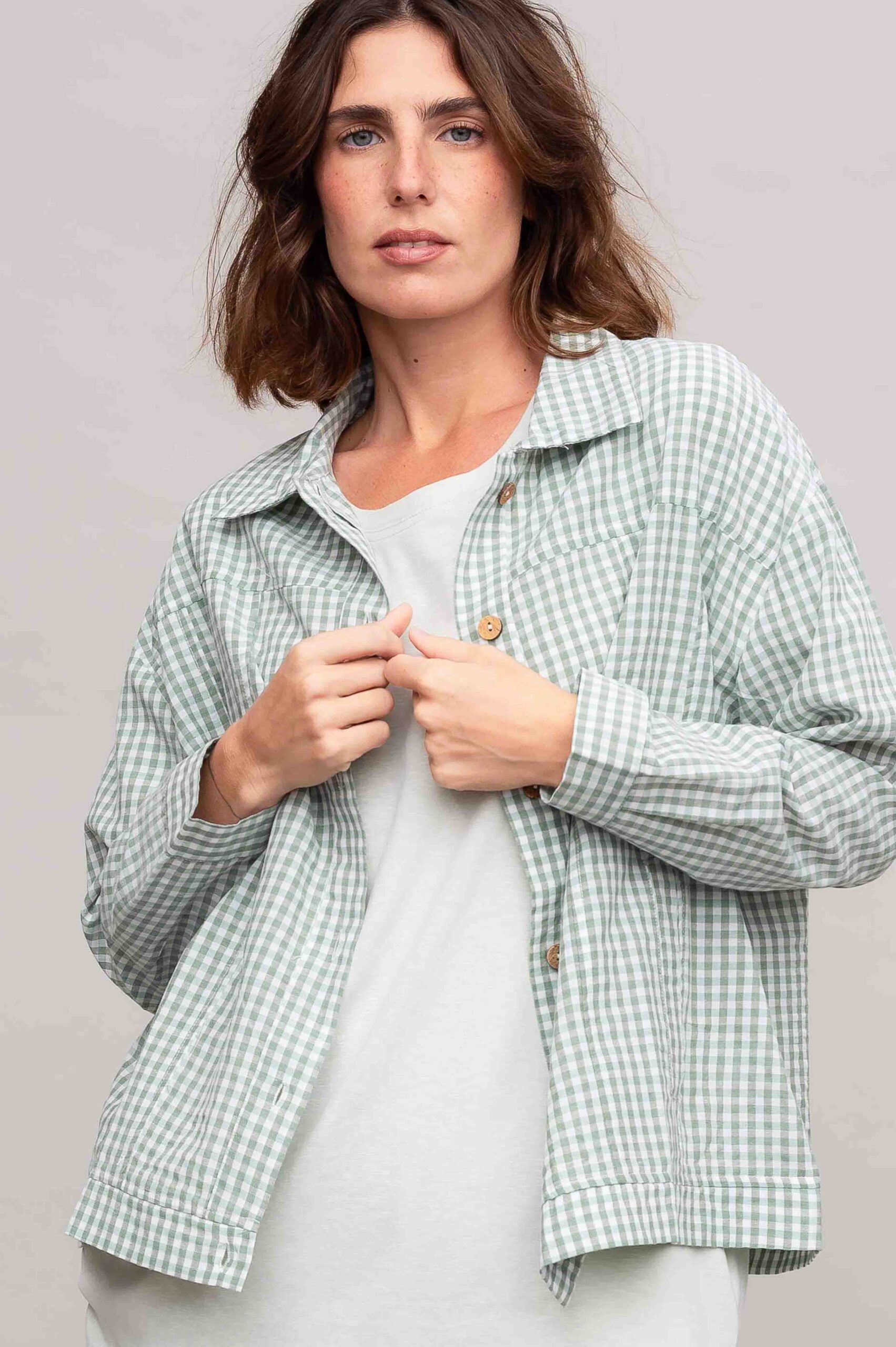 ז'קט Lucas - משבצות ירוק