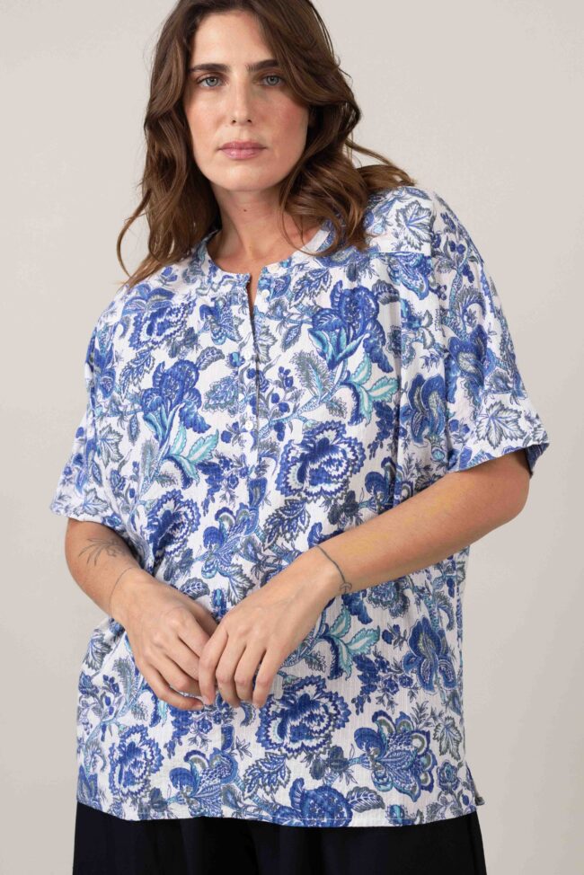 חולצת אלמנט - תיפורים כחול