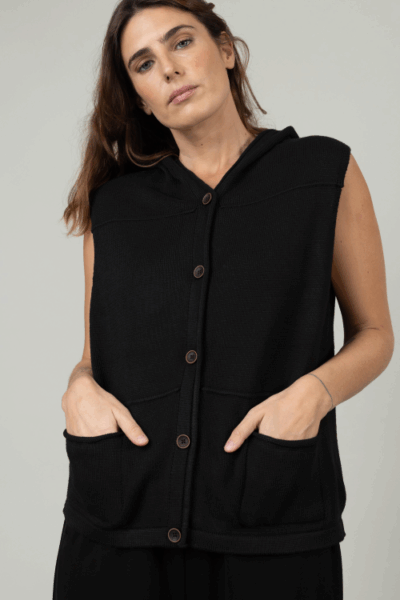 וסט סריג Turo - שחור