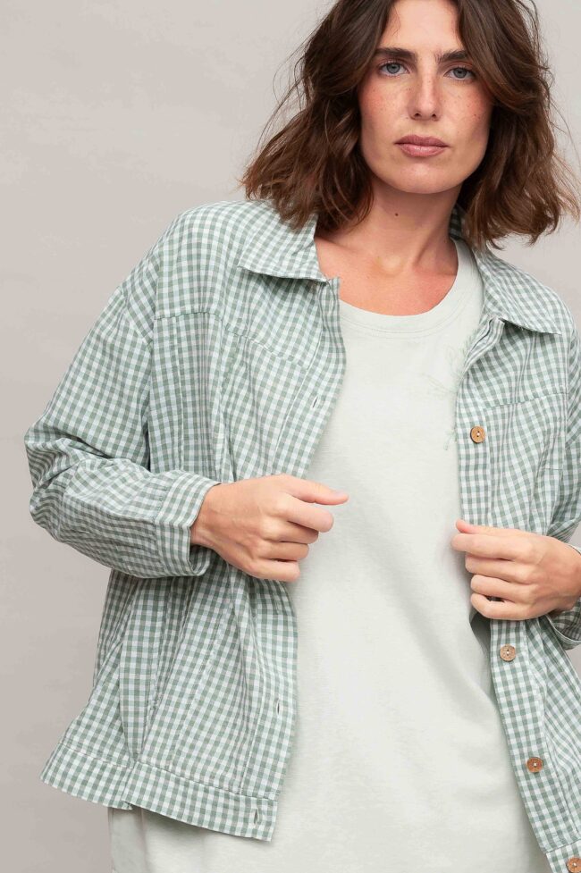 Alternative view of ז'קט Lucas - משבצות ירוק