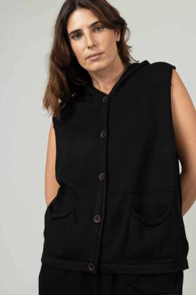 Alternative view of וסט סריג Turo - שחור