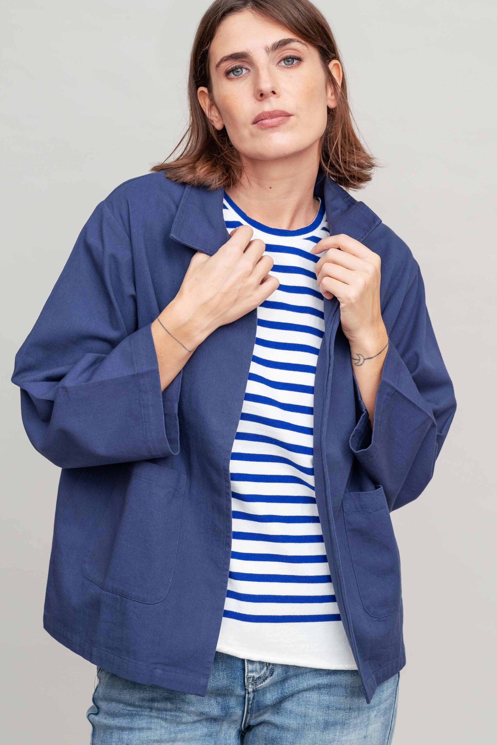 ז'קט קאבר - Navy – תמונה 2