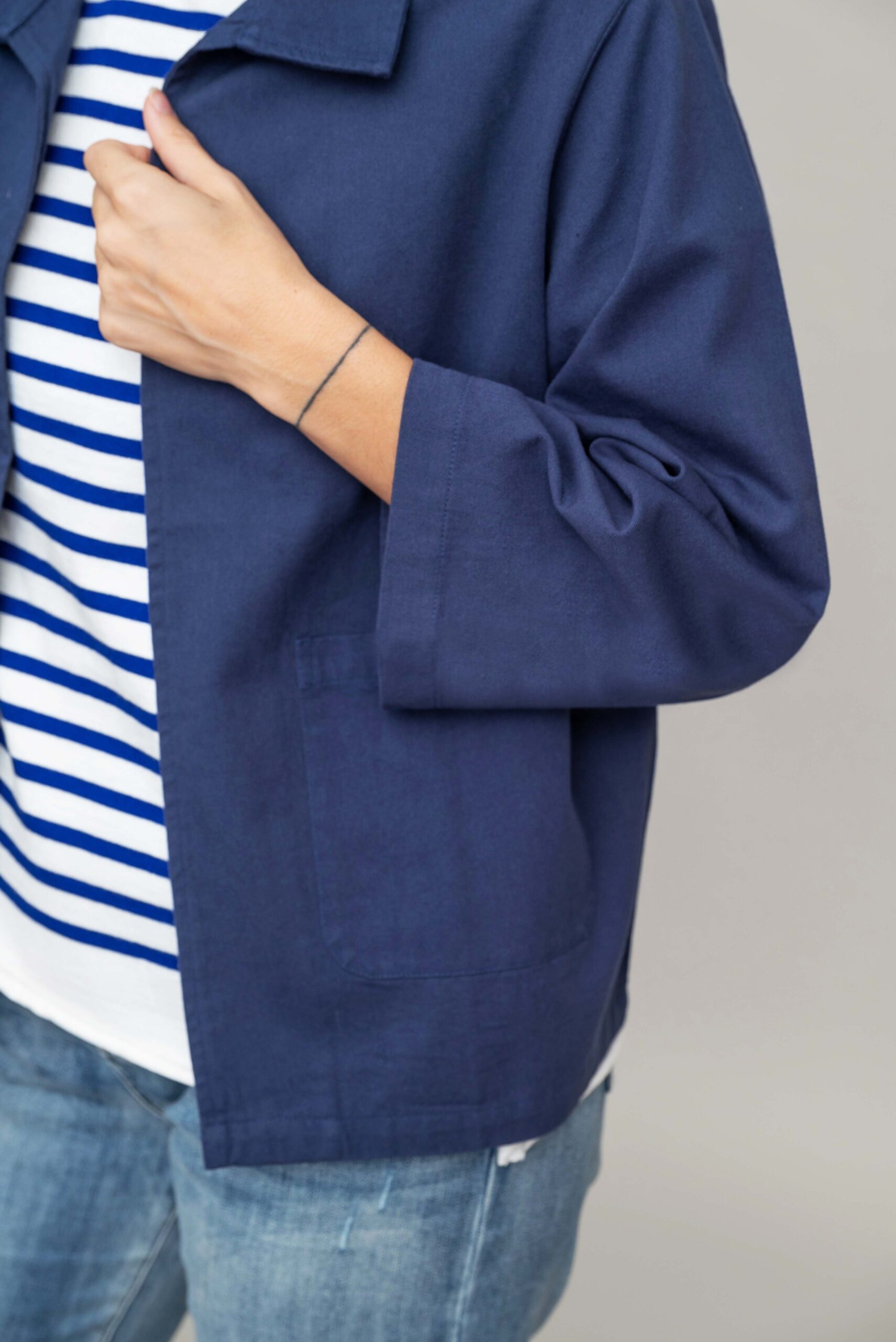 ז'קט קאבר - Navy – תמונה 5