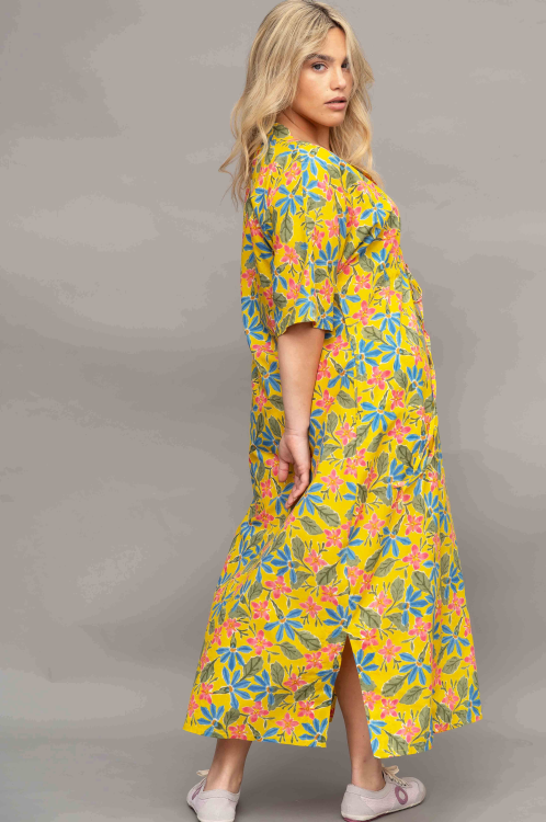 שמלת פנתיאון - Yellow Flowers – תמונה 3