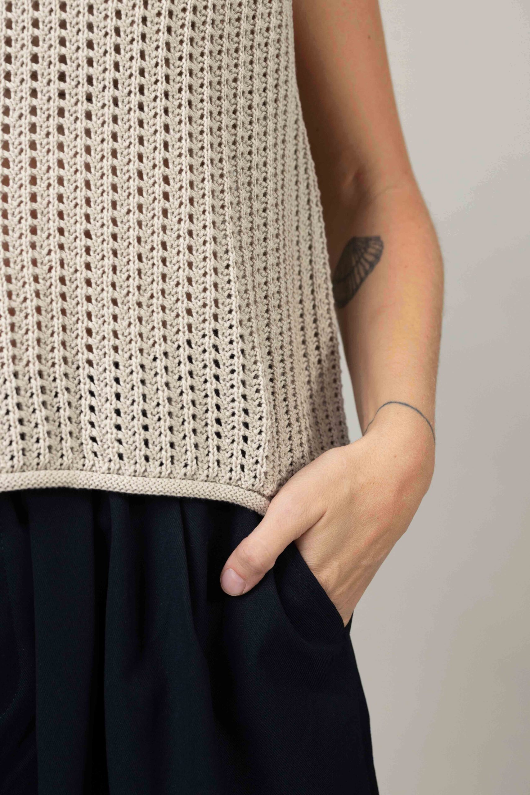 סריג Caramel - בז' – תמונה 5