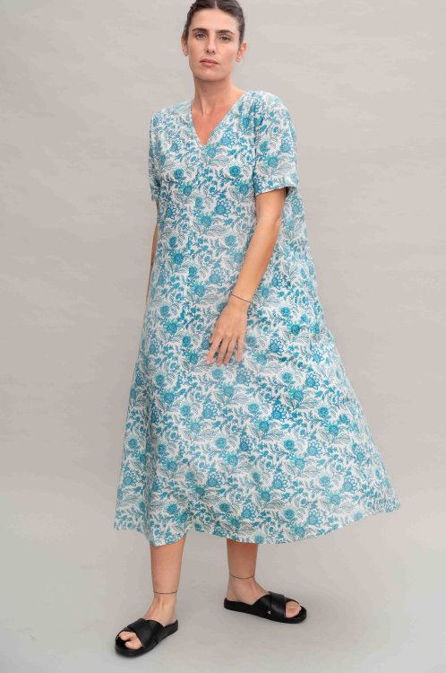 שמלת Fontina - תיפורים טורקיז