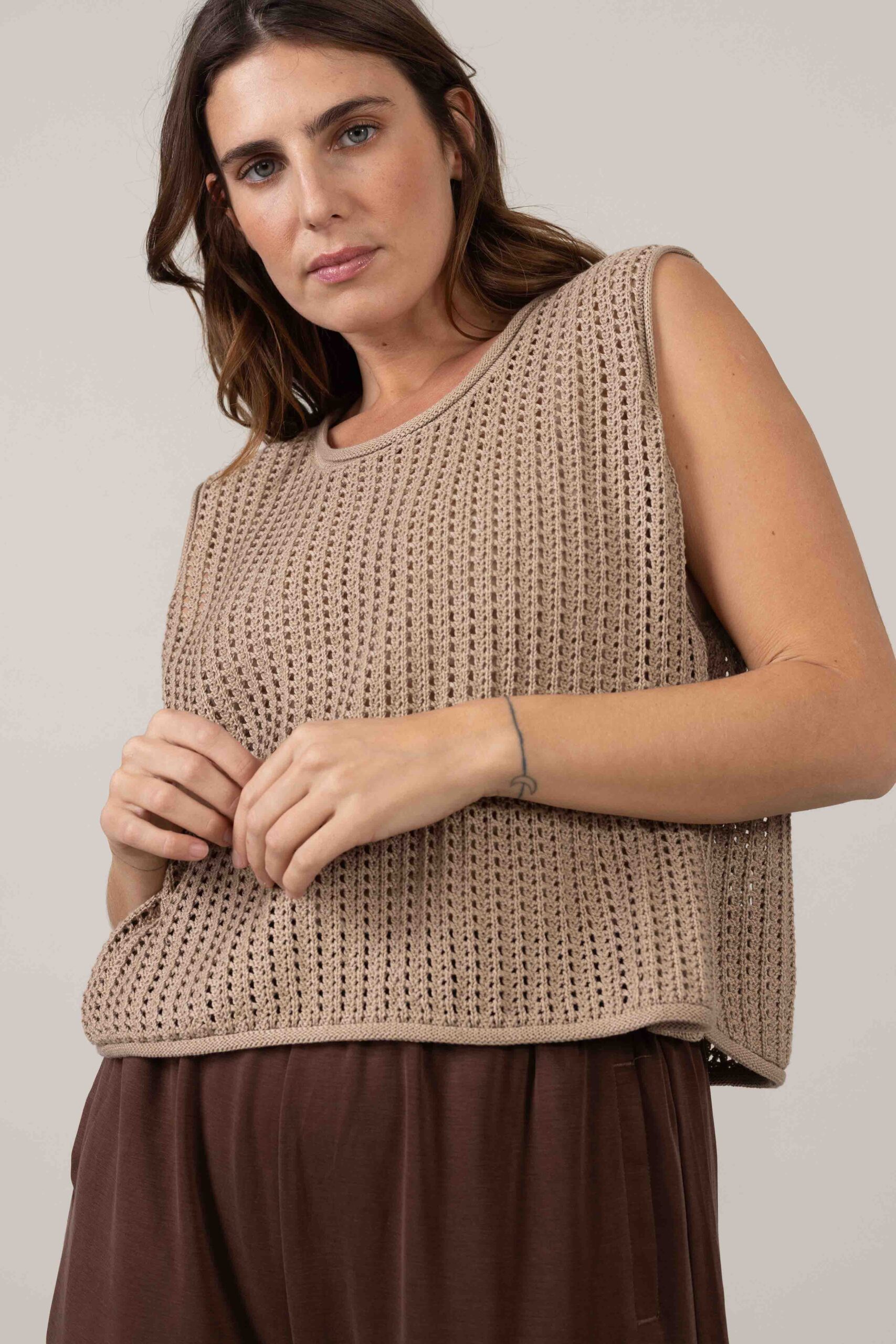 סריג Caramel - חאקי – תמונה 3