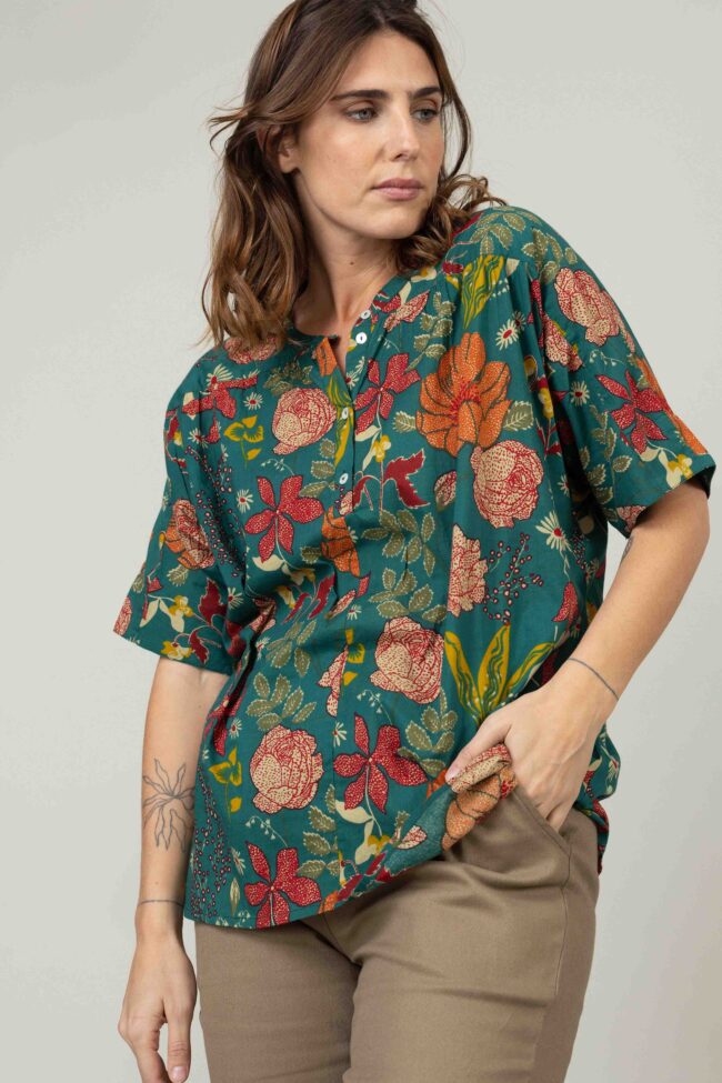 חולצת אלמנט - Fiori Verdi