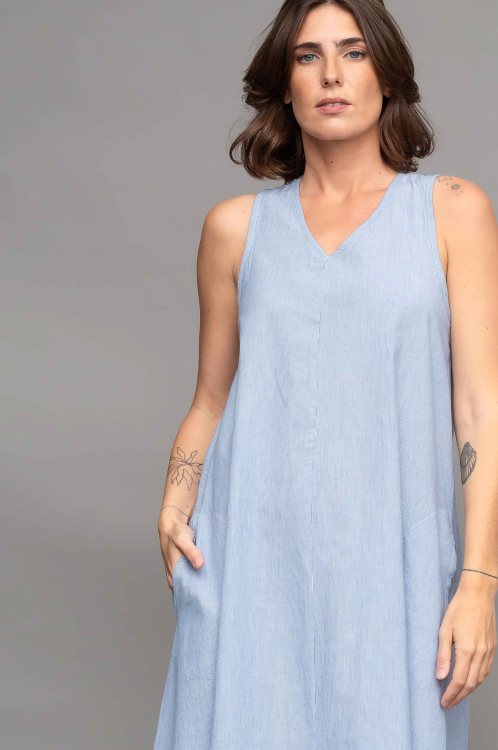 שמלת למברוסקו -פסים דקים – תמונה 6