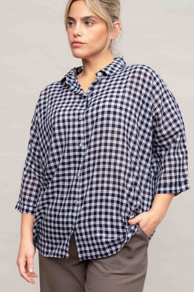 חולצת Vision - משבצות שחור