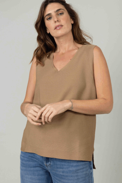 Alternative view of סריג Sabine - חום בהיר