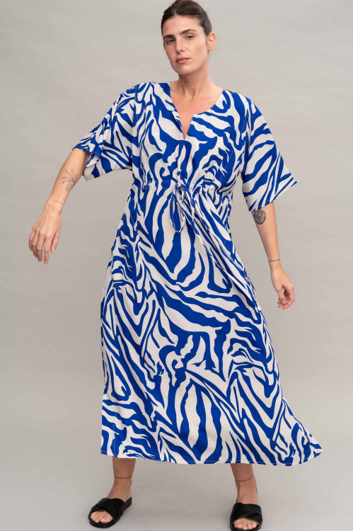 שמלת שמפניה - זברה כחול – תמונה 2