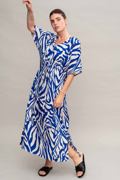 שמלת שמפניה - זברה כחול – תמונה 3