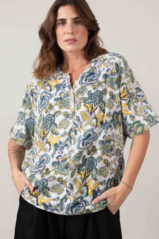 חולצת אלמנט - תיפורים ירוק - S/M