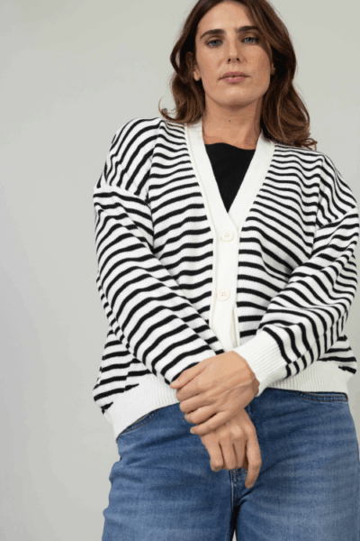 Alternative view of סריג Amorita - שחור/לבן